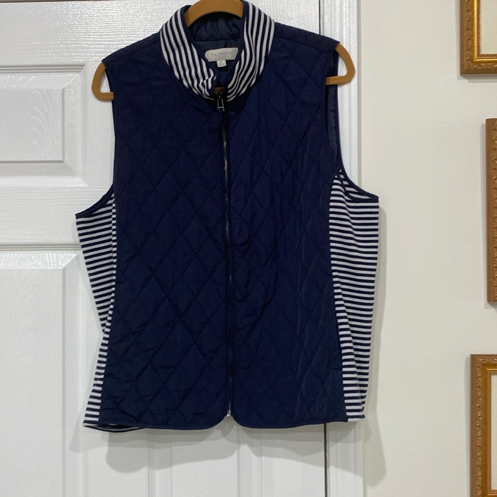 Talbots navy blue vest